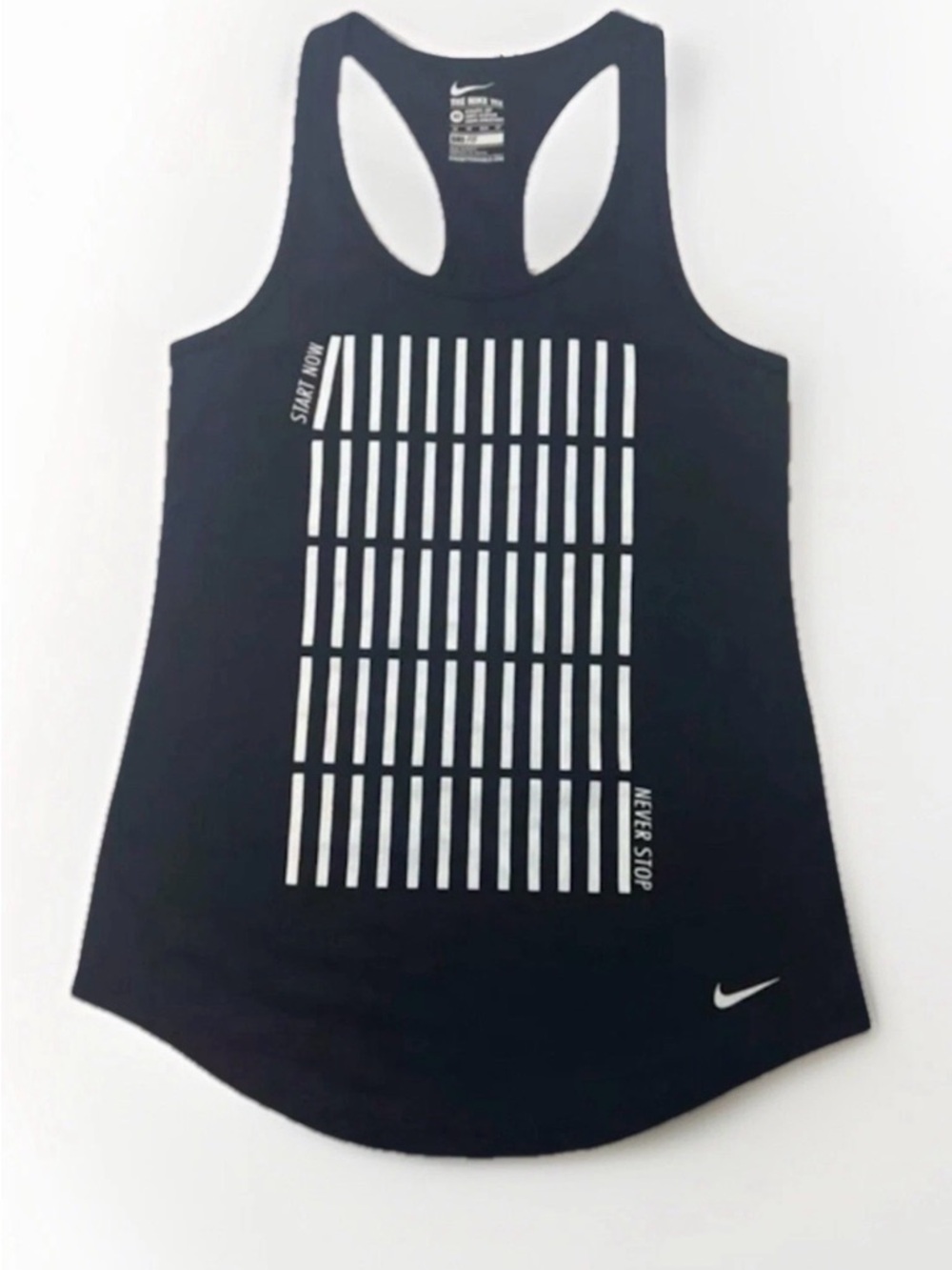 Nike Dri fit Athletic Gym tank Women’s Size XS Shirt Black Running Tee Workout